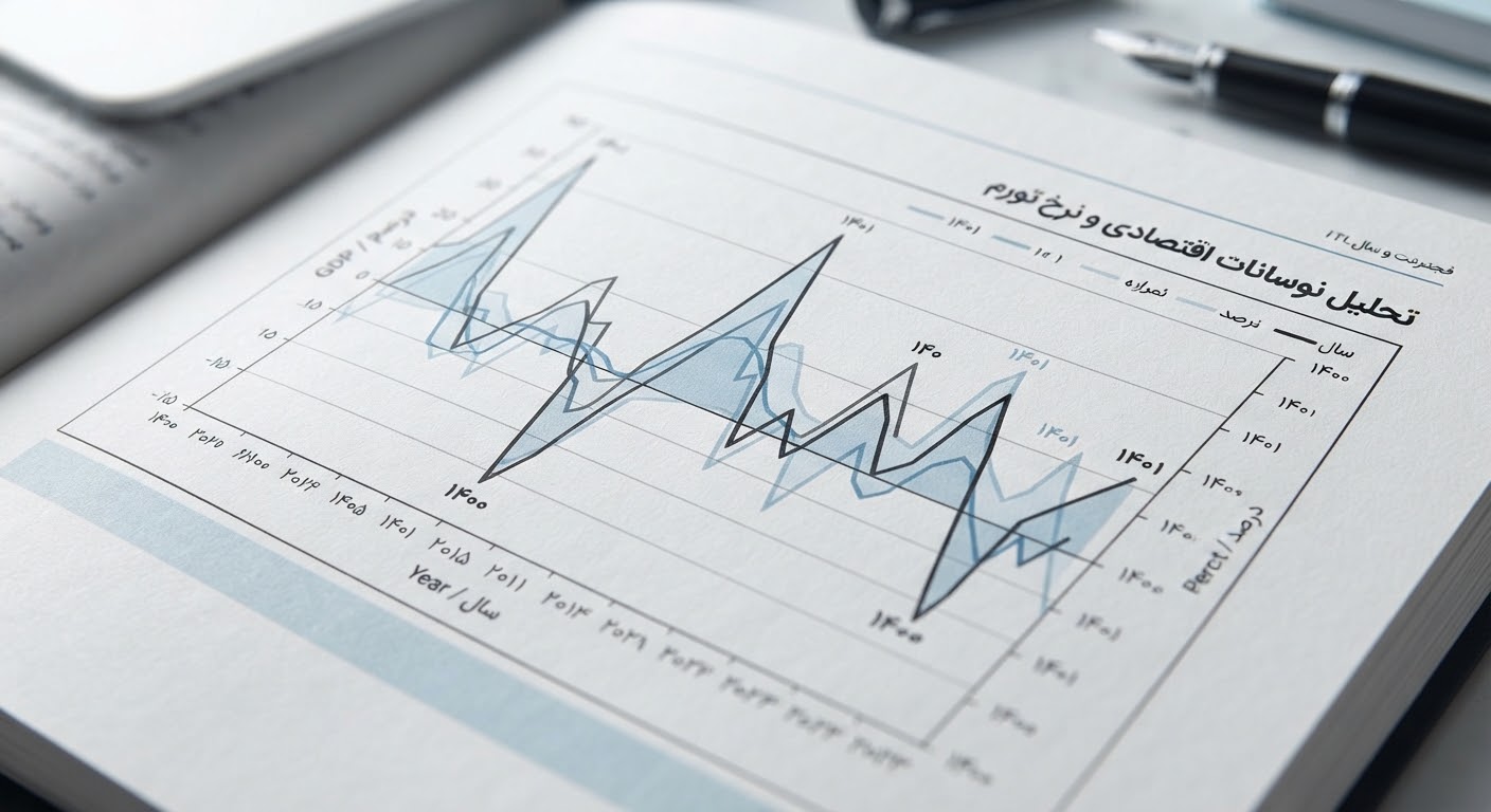Printed analytical chart and working papers on a research desk